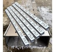 Genérico Kit de Drenaje de Canal Delgado de 39 Pulgadas - Zanja de Drenaje Exterior de Acero Inoxidable para Patios, Balcones y gestión de Aguas pluviales - Paquete de 5