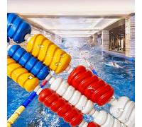 Genérico Kit de flotadores de Cuerda de Seguridad para Piscinas - Separadores de carriles de 10 m para Piscinas, líneas de flotación con Boyas, Cuerda divisoria de Piscina Duradera (9 cm de diámetro)