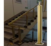 Genérico Kit de Postes de barandilla de Acero Inoxidable para terraza - Balaustres de Vidrio Resistentes al Viento para barandilla de Patio y balcón, Columna de sujeción de 100 cm de Altura (Borde B)