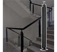 Genérico Kit de Postes de barandilla de Acero Inoxidable para terraza: balaustres Resistentes al Viento de 110 cm y Abrazadera de barandilla para Paneles de Vidrio de Patio con Estilo, Columna de Bal