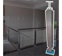 Genérico Kit de Postes de barandilla de Acero Inoxidable para terrazas: balaustres y Abrazaderas Resistentes al Viento de 70 cm para barandillas de Patio. Columna de balaustrada de Vidrio Duradera pa