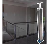 Genérico Kit de Postes de barandilla de Vidrio y Acero Inoxidable con Paneles Resistentes al Viento, balaustres de 105 cm de Altura para barandilla de Patio y terraza, Columna de balaustrada con Abra