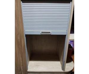 Genérico Kit de Puerta corredera Enrollable Gris a Medida para Armario de Cocina, Puerta Plegable Enrollable para Armario, aparador, vestidor - Sistema de rieles de Repuesto, 40x75cm (16x30