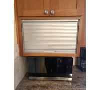 Genérico Kit de Puerta corredera Tipo acordeón a Medida para aparadores y armarios de Cocina, mosquitera Enrollable con Tirador, 66 x 50,8 cm (26 x 20 Pulgadas) - Solución de mobiliario Ver