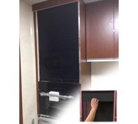 Genérico Kit de Puerta Enrollable para Armario Que Ahorra Espacio, Puerta corredera Plegable Tipo persiana, Puertas enrollables de plástico para tocador y Armario (81,3 x 66 cm) - Fácil ins