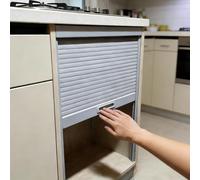 Genérico Kit de Puerta Enrollable retráctil para Armario de despensa, Puerta corredera de 22x36 Pulgadas para Espacios pequeños, Puerta de Armario abatible de ABS, diseño de fácil Enrollado