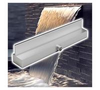Genérico Kit de vertedero de Cascada con tubería corrugada para Exteriores, vertedero de Cascada extralargo con Conector - Fuente de Agua Exterior Resistente para piscin