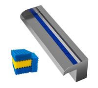 Genérico Kit de vertedero para Cascada con tubería corrugada para Exteriores, cascadas Exteriores Personalizadas para Patios y terrazas, vertederos extragrandes para spas y acuarios, Kit de Boquilla