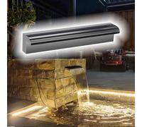 Genérico Kit de vertedero para Cascada con tubería corrugada para Exteriores, (Kit de vertedero para Cascada Grande para estanques Exteriores - Conector de PVC de 69" D