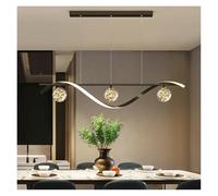 Genérico Lámpara colgante, Lámpara de araña LED moderna for sala estar, comedor, cocina, luces colgantes techo, lámparas mesa minimalistas nórdicas(Black 100CM,RC remote dimming)