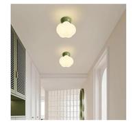 Genérico Lámpara de techo, Cream Wind Aisle Lamps Modern Simple Corridor Balcony Light Medieval Retro Log Pumpkin Ceiling(Green-cotton)