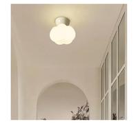 Genérico Lámpara de techo, Cream Wind Aisle Lamps Modern Simple Corridor Balcony Light Medieval Retro Log Pumpkin Ceiling(Ivory-cotton)