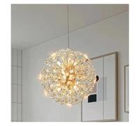 Genérico Lámparas de araña, Nordic Modern Clear Crystal LED Pendant Lamp G9 Ceiling Suspension Light for Dining Room Bedroom House Decor(A ball 65cm,Warm)