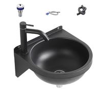Genérico Lavabo Manual Lavabo Semi-Circular para Sanitaria | Lavabo de ducha para baño, aseo, hotel, cocina, vanidad, lavandería, restaurante, restaurante,