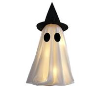Genérico Light Up Halloween Ghost Decor Witch Hat LED Mesa Sign | Halloween Yard Decorations for Indoor Yard Garden Lawn Porch Front Tabletop Home Office Party School Patio
