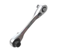 Generico Llave de trinquete de 1/4 pulgadas, llave de mano pequeña de doble cabeza, destornillador angular, soporte de puntas de extensión, accesorios prácticos, sockets para espacios estrechos