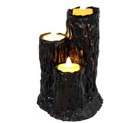 Genérico Luces de Vela Halloween Troncos De Árbol Con Resina LED Sin Llama