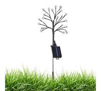 Genérico Luces solares de flores para exteriores - Estaca decorativa impermeable IP65 de 66 cm, 20 LED en flor de cerezo, jardín, paisaje, porche, césped | Juego de decoración de ambiente auto