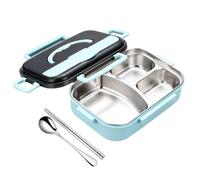 Genérico Lunch Container - 1000ml Divided Snack Container with Cutlery Set