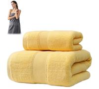 Genérico Luxury Large Bath Towel & Hand Towel Set, Highly Absorbent Quick Dry Machine Washable Bath Towels, Soft Skin-Friendly Low-Lint Heavy Duty Towels for Bathrooms,SPA,Gym & Home Use