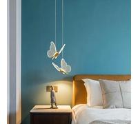 Genérico Luz colgante, Lámpara colgante creativa for iluminación de noche for dormitorio, luces colgantes suspensión con Cable largo for sala estar, decoración interior(Butterfly 2 lamp)