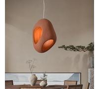 Genérico Luz de techo, Lámpara colgante de cemento, iluminación for restaurante, Micro estudio, sala estar, dormitorio, lámpara diseño(28CM brown,Warm light)
