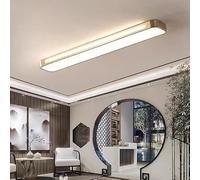 Genérico Luz de techo, Tira larga LED, luz de techo empotrada cobre, pantalla acrílica cuadrada blanca cálida, accesorios iluminación for interiores(A style,WARM WHITE_L60CM)