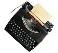 Genérico Máquina de Escribir Manual Retro de Estilo Antiguo, máquinas de Escribir para escritores, Escritorio de casa/Oficina/Sala de Estudio, máquina de Escribir mecánica portátil Vintage,Negro