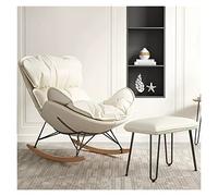 Genérico Mecedora Moderna Blanca para habitación Infantil con reposapiés - Sillón reclinable tapizado de Respaldo Alto para Mayor Comodidad en la Sala de Estar y la habitación del bebé.