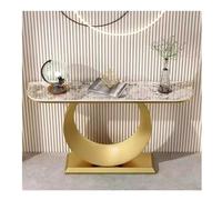 Genérico Mesa Consola Moderna con Base Circular, Mesa Auxiliar con Estructura metálica para Sala de Estar y Dormitorio: Muebles Elegantes para la decoración del hogar y Espacios pequeños.