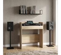 Genérico Mesa de DJ Roble Sonoma 102 x 45 x 102 cm Madera de ingeniería,Mobiliario,Mobiliario de Oficina,Mesas de Oficina,22.63 kg-8006742