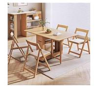 Genérico Mesas Plegables Portatiles para 6-8 Personas,Escritorio 1.4M | Mesa Plegable Cocina Con Cajones De Almacenamiento,Mesa De Alas Abatibles De Madera Para Uso Interior(Natural)