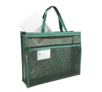 Genérico Mesh Zipper File Bags - Transparent Storage for Posters | 17 x 13 x 4.4 Inch Tote with Handle, A3 Organizer for Painting Teaching Material Artwork, Functional Carry Case