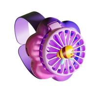 Genérico Mini Fans | 3-Speed Portable Flower Watch, LED Light Display