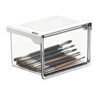 Genérico Mirror Cabinet Organizer Box Pull-Out Adhesive Clear Container | Sliding Drawer Makeup Organizer for Toothpaste Cosmetics Skin Toner Cotton Swabs Women Home Owners
