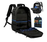Genérico Mochila de herramientas resistente | rígido,Multi-bolsillos mochila de herramientas de trabajo - Para técnico, construcción, electricista, fontanero, bricolaje, e industrial