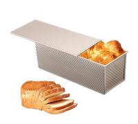 Genérico Molde Rectangular Para Pan - versatile durable Con Tapa, Acero, al Carbono Antiadherente Resistente, Calor Moldes Y Sándwiches | Multipurpose Outdoor Indoor Utility portable
