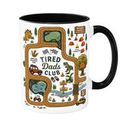 Genérico Mug de Café para Papá - Taza 330 ml con Diseño de Coche y Mapa,Taza De Café Divertida De Cerámica - para Mamá Papá Esposo Hombres Mujeres Niños Amigo Oficina Hogar Hombres Día del Padre