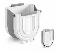 Genérico Multipurpose Hanging Collapsible Trash Can for Kitchen (Grey-7L)