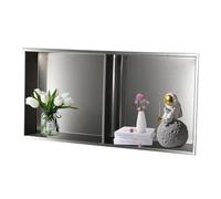 Genérico Nicho de Ducha Empotrado de Acero Inoxidable, Estante de baño Impermeable, Montaje en Pared, Estante insertable de Acero Inoxidable para nicho de Ducha, Ideal para champú, jabón y artículos