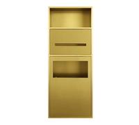 Genérico Nicho de Ducha Empotrado de Acero Inoxidable, Estante de baño Impermeable para Montaje en Pared, Estante Empotrado Nich-e: Nicho de Ducha de Acero Inoxidable, Dorado, 70x28x13 cm, insertable