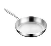 Generico Non-Stick Frying Pan, Small Household Cooking Pot, Stainless Steel Cookware with Non-Slip Handle, 9.45x9.45x9.45 Inches, Home Kitchen Utensil for Induction Cookers