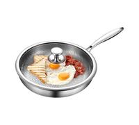 Genérico Nonstick Skillet - Cooking Pan | Titanium Cookware with Lid, Robust Heat Base & Vivid Acabado Matte Texture for Daily Use, Dormitory, Kitchen, Home and Professional Indoor Chef Activity