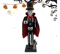 Generico Nuckcracker de Halloween - Figuras de esqueleto de vampiros soldados de cascanueces, de avellana | para mesa de inodoro para para estantería | de madera de Halloween
