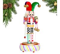 Generico Nutcracker Music Box - Wooden And Cotton Tabletop Holiday Decoration | Festive Christmas Seasonal Decor, Classic Nutcracker Figurine for Home, Office And Party Display