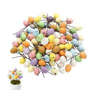 Generico Objetos Decorativos para la Pascua, 100 Piezas de decoración para Tarta con Manchas | Huevos Artificiales con para Manualidades | para casa, Comedor, Oficina, jarrón Guirnalda