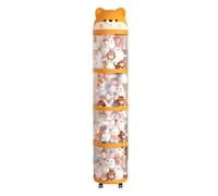 Generico Organizador de peluches - Tubo de almacenamiento para juguetes, ruedas de torre de gran capacidad, muebles decorativos con soporte acolchado, de exhibición | gestión de