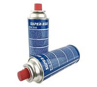 Genérico Pack de 2 und Super-Ego BTN 250 Cartucho de Gas Butano, 227g, Compatible Universal, Diseño Compacto