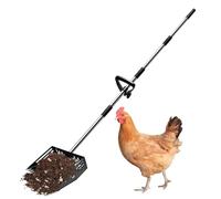 Genérico Pala Recogedora Gallinero,Pala Limpiadora Metálica Mango Largo | Herramientas Limpieza Gallinero,Residuos Mascotas, Aves, Animales, Exterior, Granja, Jardín, Césped, Patio, Terraza,