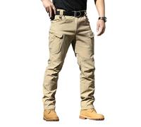 Genérico Pantalones Cargo Hombre Pantalones de Trabajo con Multibolsillos Elásticos Ajustados Militares Tácticos Pantalón Talla Grande Color Liso Pantalón para Uso Diario